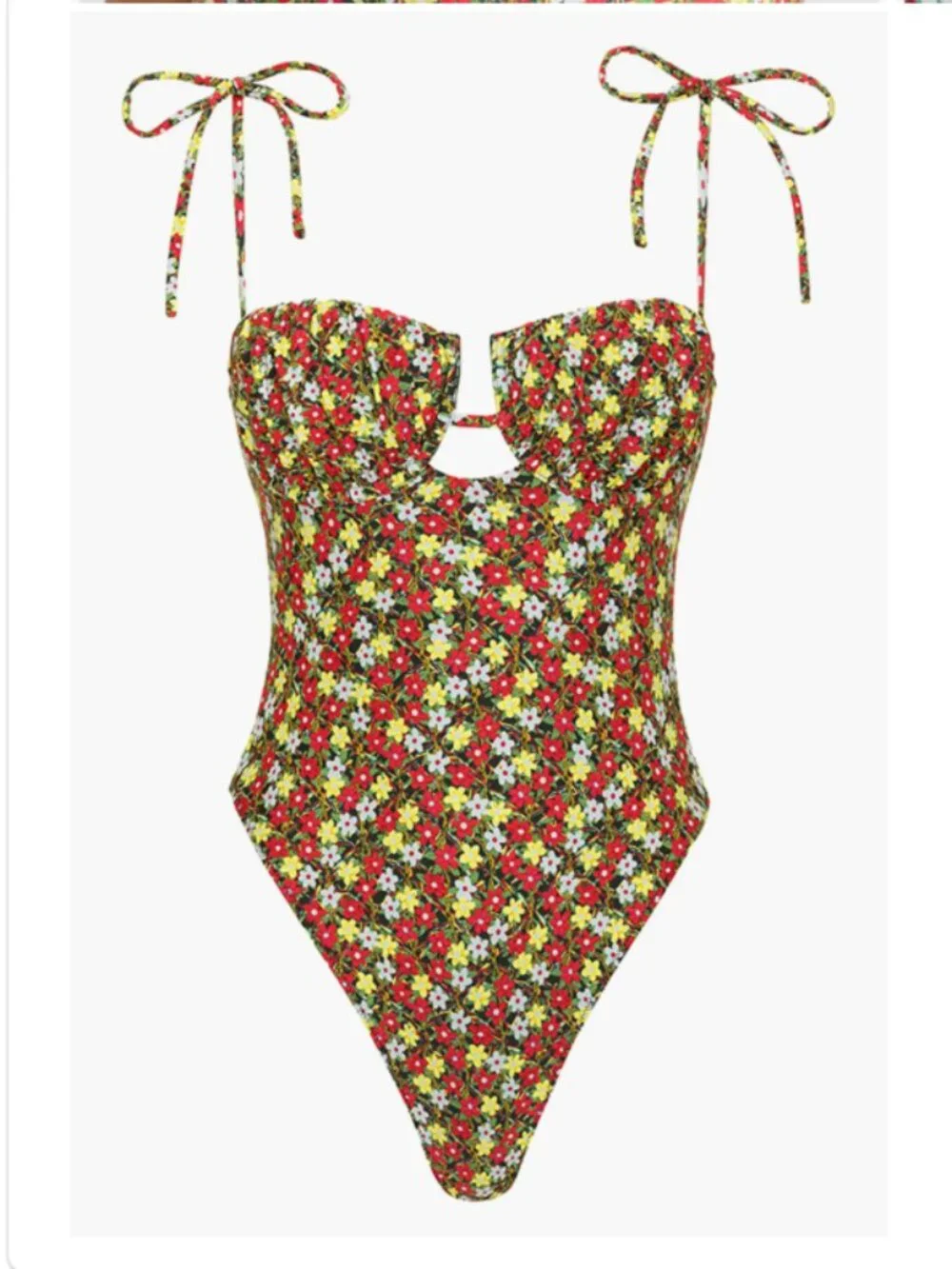 Free People Montce x Jasmine Tookes Sienna Floral Petal Swimsuit Size M - NEW